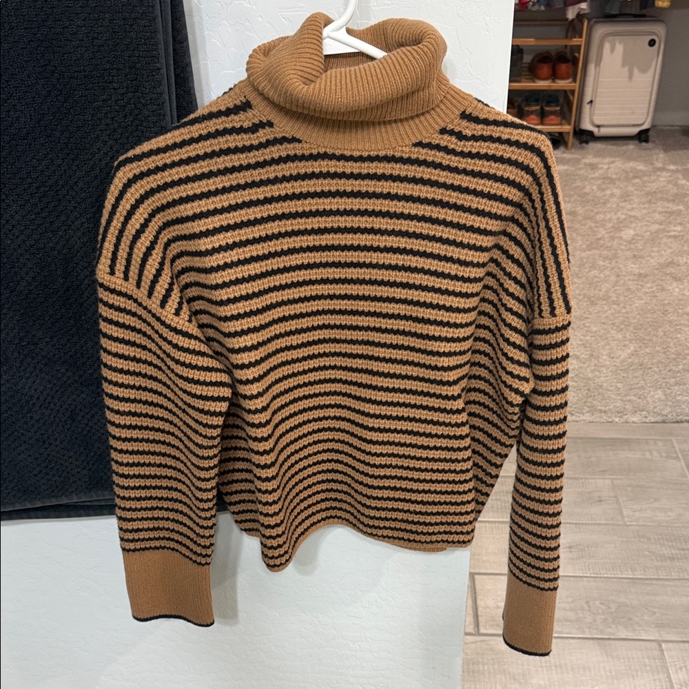 NWOT Madewell Striped Turtleneck Sweater small